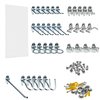 Triton Products 24 In. W x 48 In. H x 1/4 In. D White Polypropylene Pegboard with 36 pc. DuraHook Assortment DB-36WH-KIT
